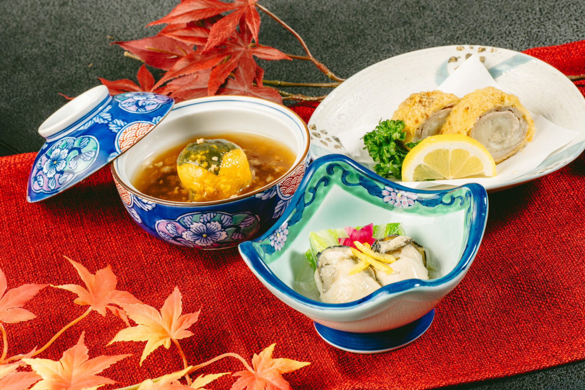 秋の宴会プラン＿御膳＿白身魚の寄せ焼き