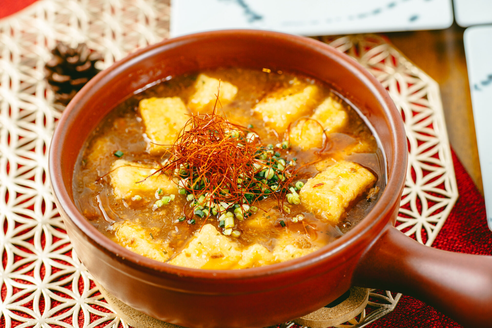 忘新年会_盛皿料理_揚げ出し豆腐の麻婆